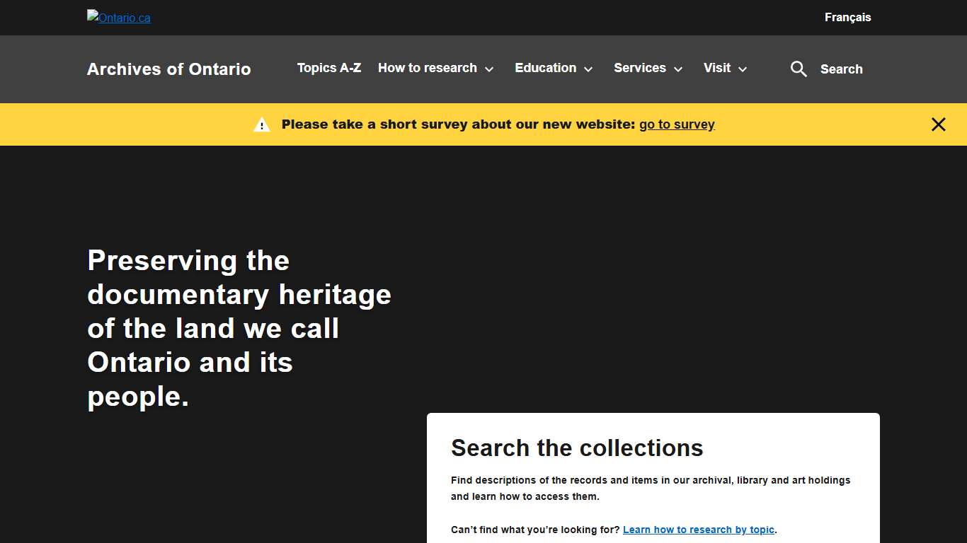 Home - Archives of Ontario